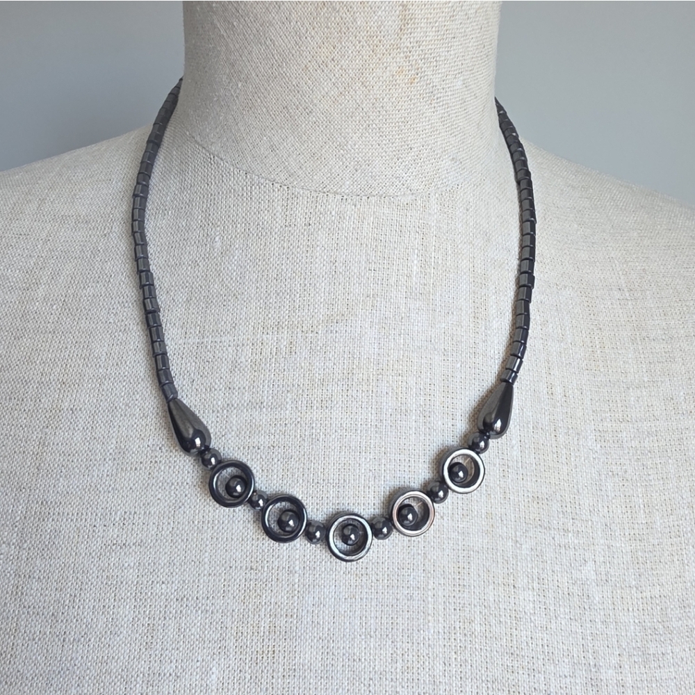 Chic Black Beaded Necklace